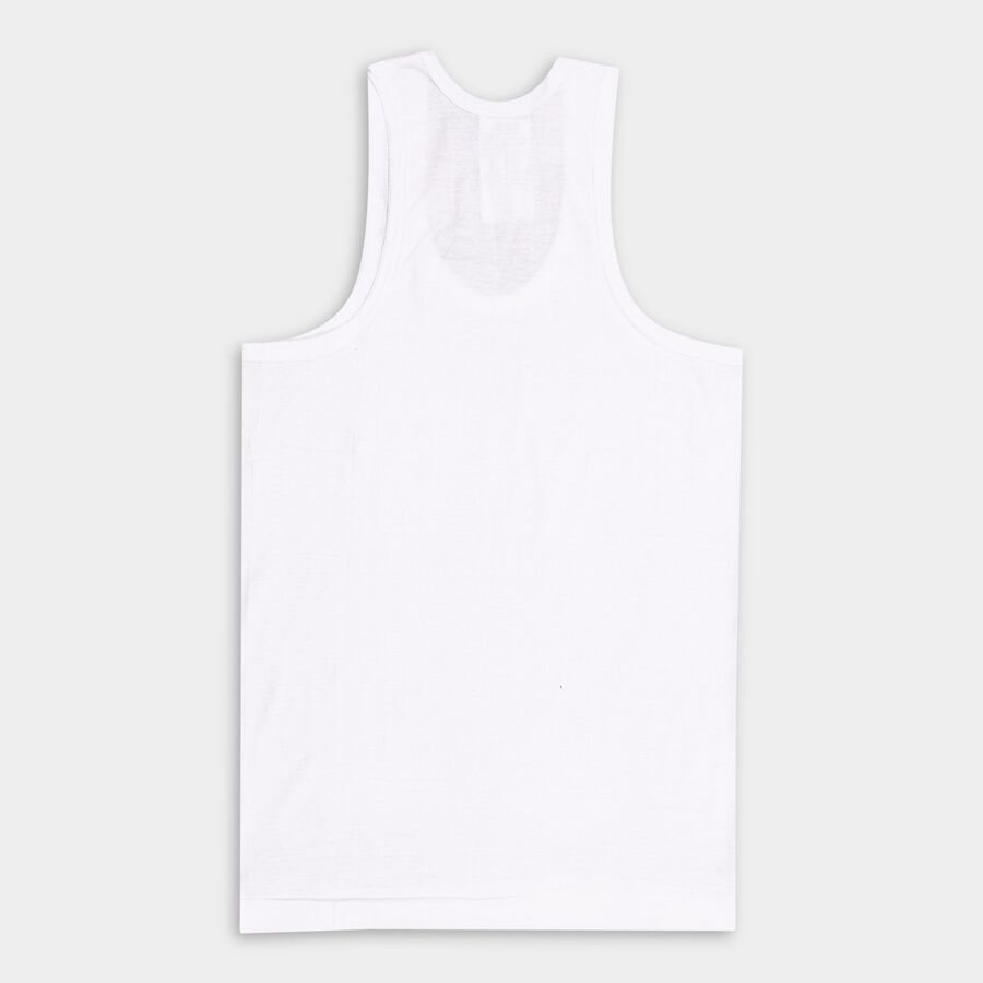 Boys' 100% Cotton Vest (Pack of 2), White, large image number null