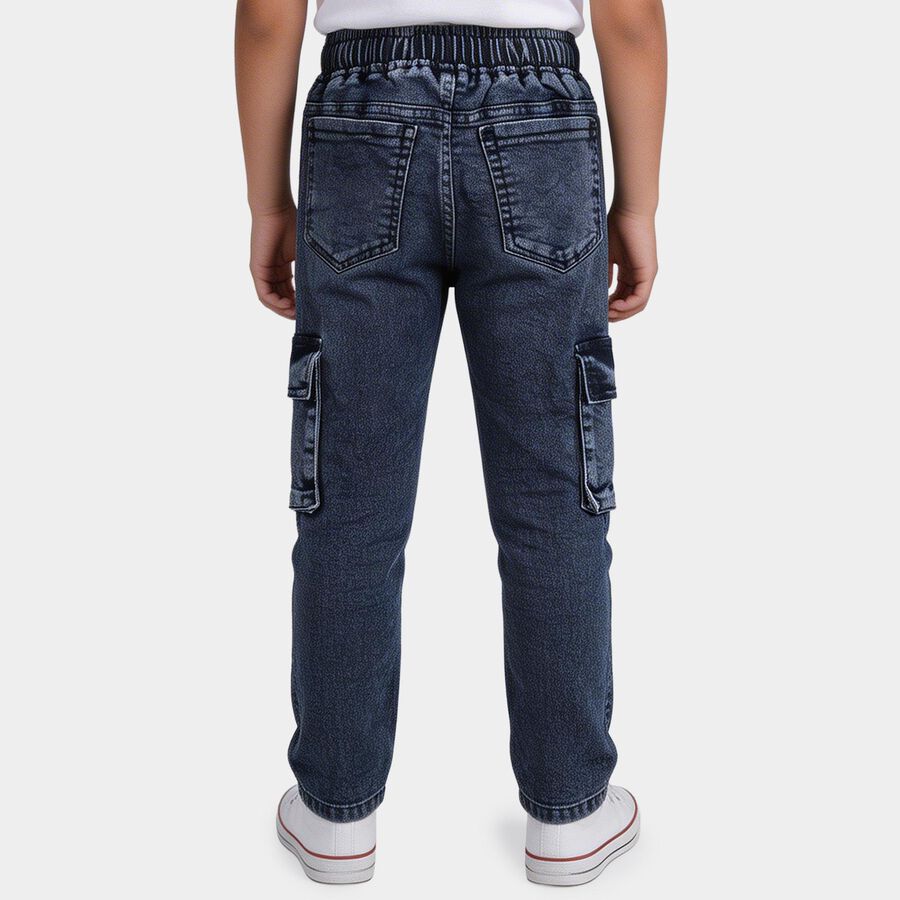 Boys Mid Blue Regular Fit Classic Jeans, Mid Blue, large