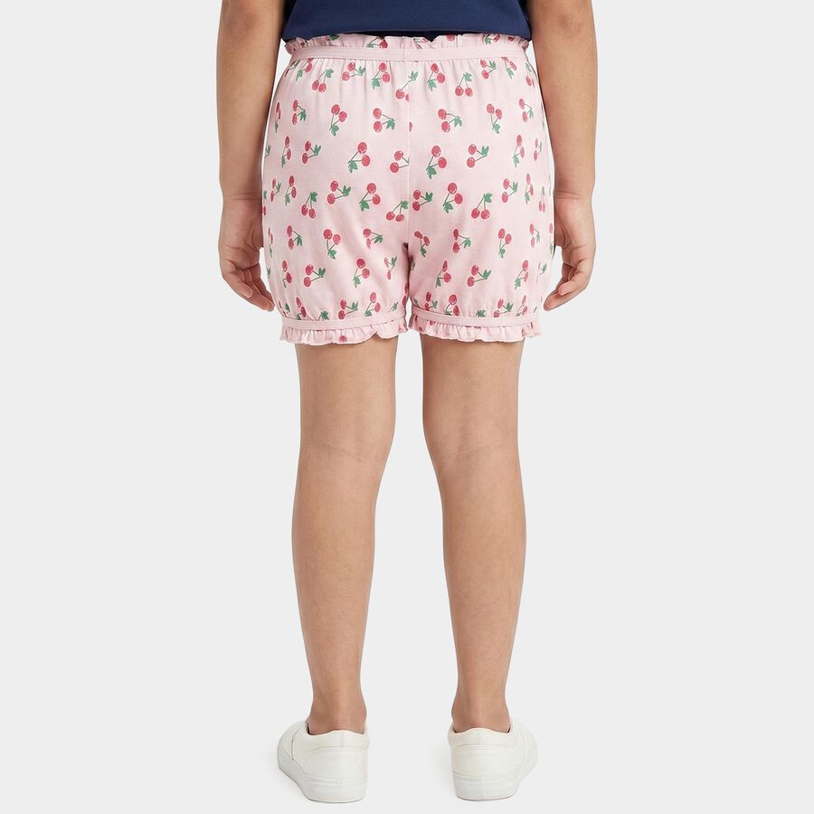 Girls Pink Regular Fit Printed Bloomer, गुलाबी, large