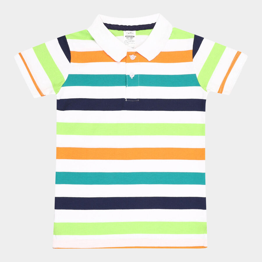 Boys Stripes T-Shirt, White, large image number null