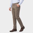 Men's Grey Slim Fit Chino Trousers, हल्का ग्रे, small
