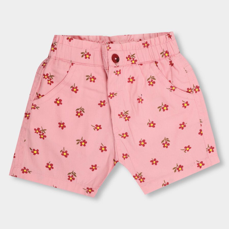 Infants' 100% Cotton Half Pant , Light Pink, large