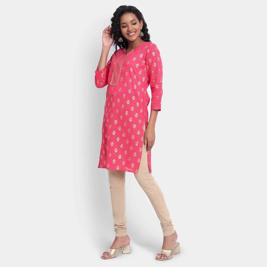 Printed Kurta, Coral, large image number null