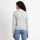 Round Neck Cardigan, Light Grey, small image number null