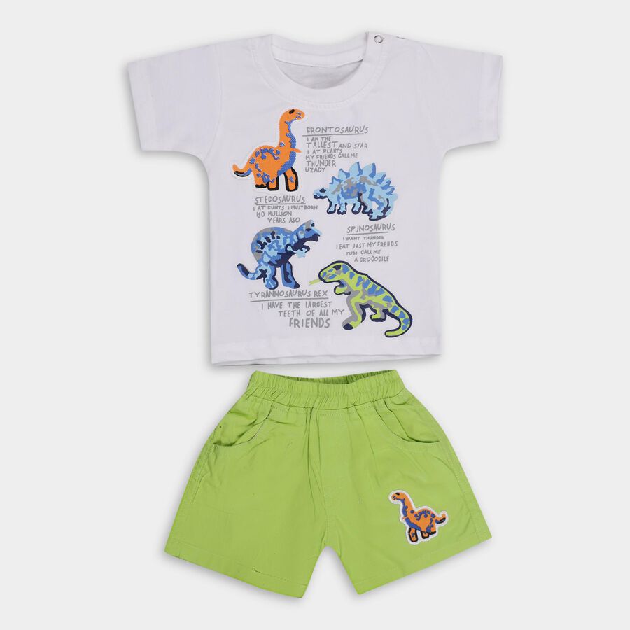 Infant Boys' 100% Cotton Baba Suit , हल्का हरा, large image number null