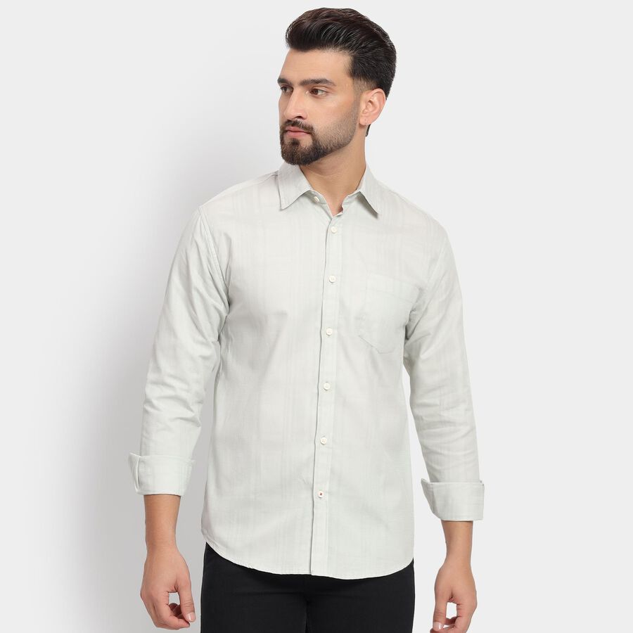 Men's 100% Cotton Casual Shirt, Aqua, large image number null