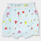 Infants' Light Sky Blue Regular Fit Printed Bloomer, Aqua, small image number null