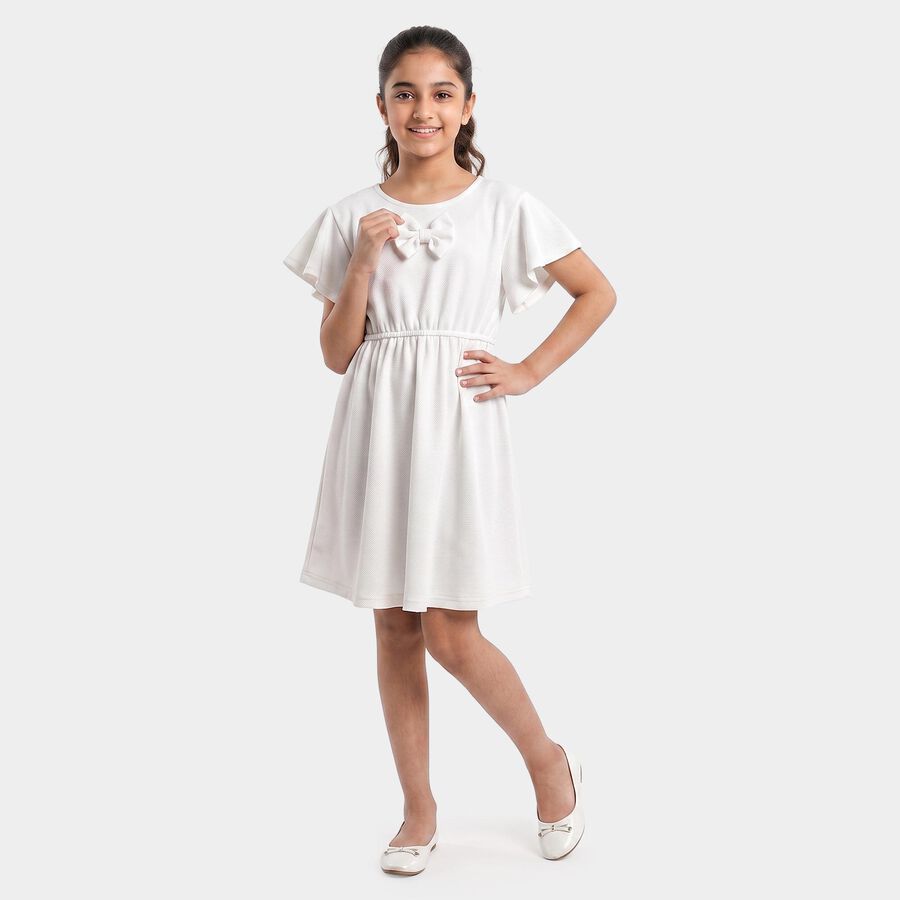 Girls White Dress, सफ़ेद, large