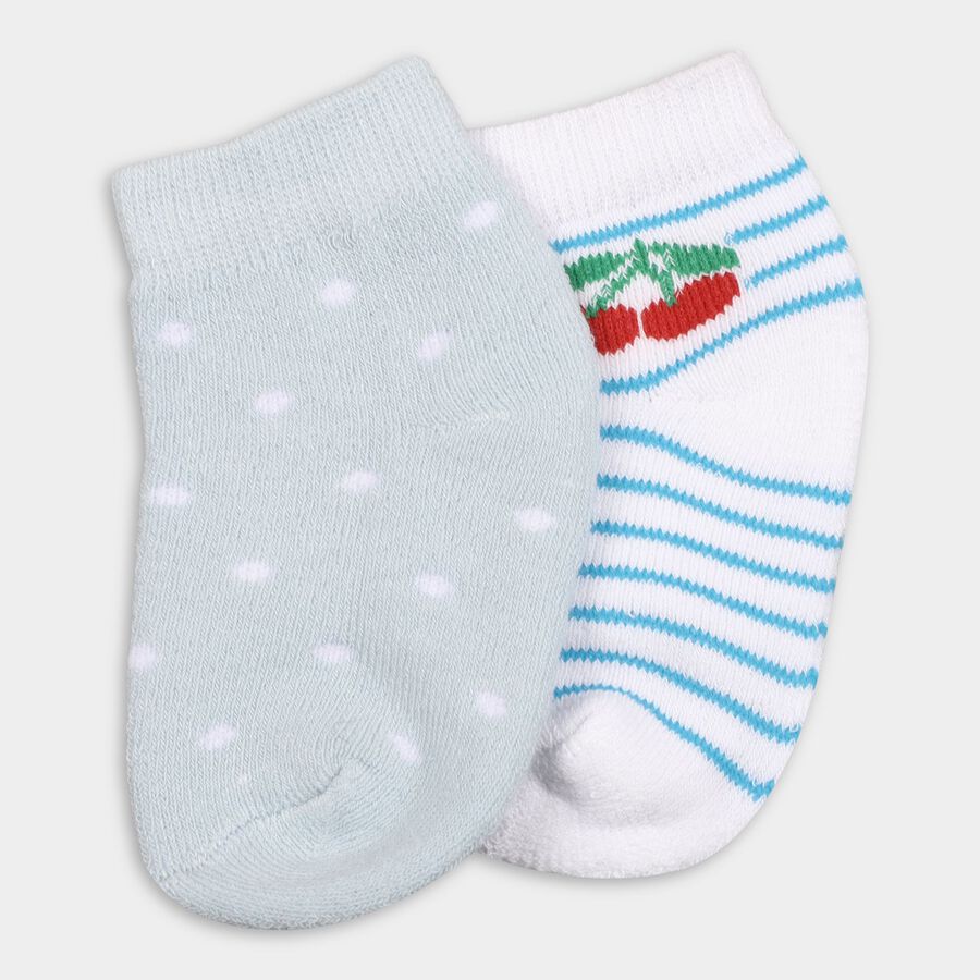 Infant's Socks (Pack of 2), Aqua, large image number null