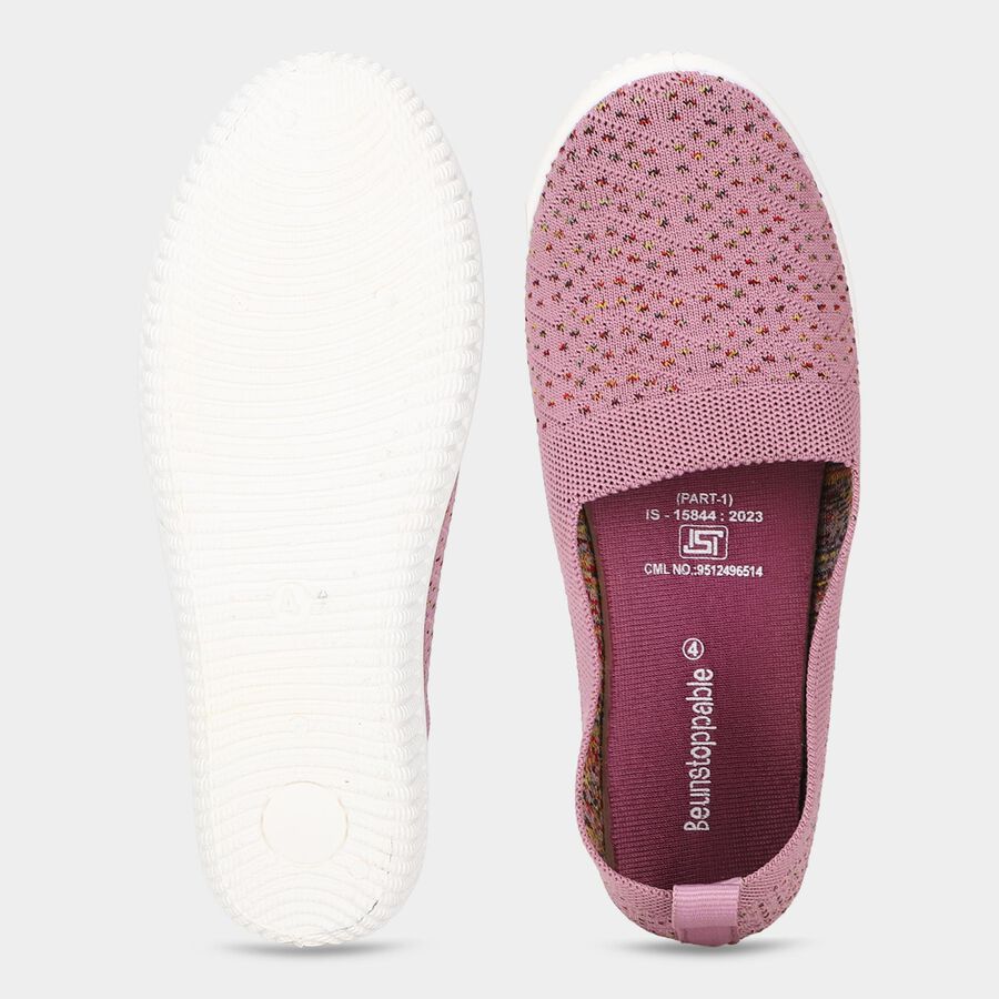 Women's Pink Slip-On Casual Shoes, गुलाबी, large