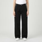 Women's Black Wide Leg Jeans, Black, small