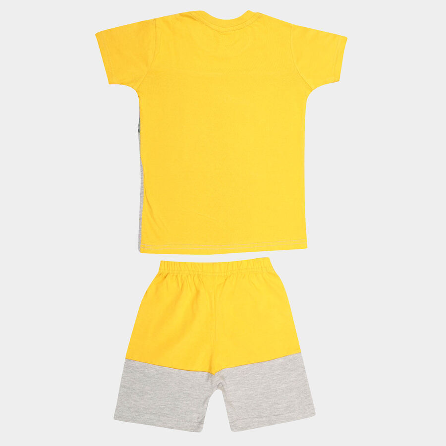 Boys Cut & Sew Baba Suit, Mustard, large image number null