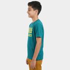 Boys' Half Sleeves T-Shirt, गहरा हरा, small