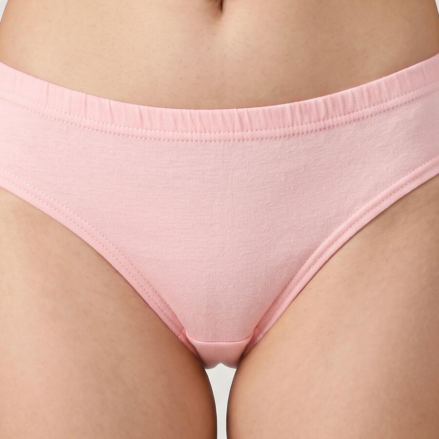 Women's Pink Regular Fit Solid Panty, Fuchsia, large