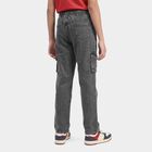 Boys' Dark Grey Regular Fit Cargo Jeans, गहरा ग्रे, small