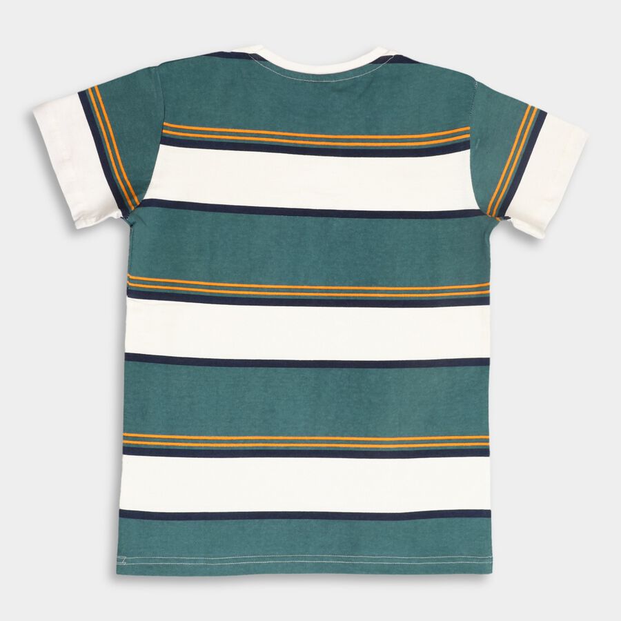 Boys' Cotton T-Shirt, ऑफ व्हाइट, large image number null