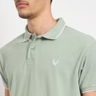 Men's Collared Half Sleeves T-Shirt , एक्वा, small image number null