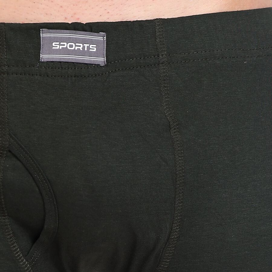 Men's 100% Cotton Trunks, Olive, large image number null