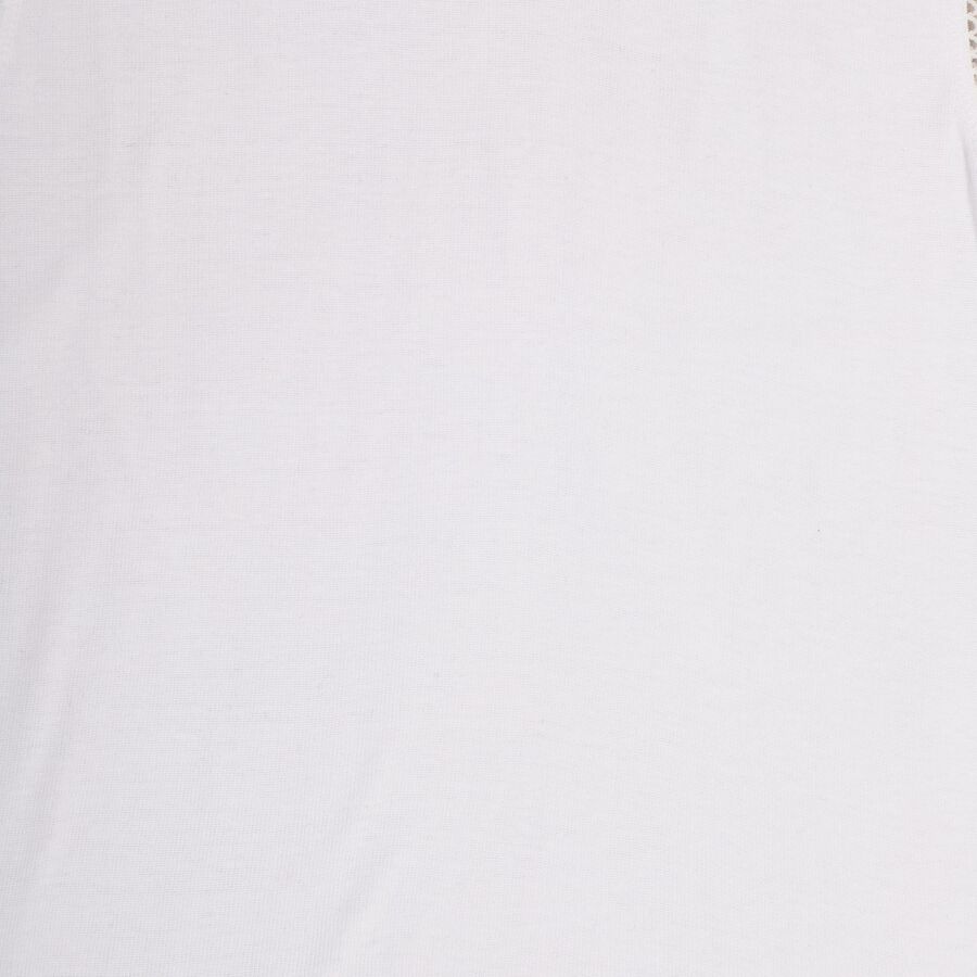 Girls' 100% Cotton Vest , White, large image number null