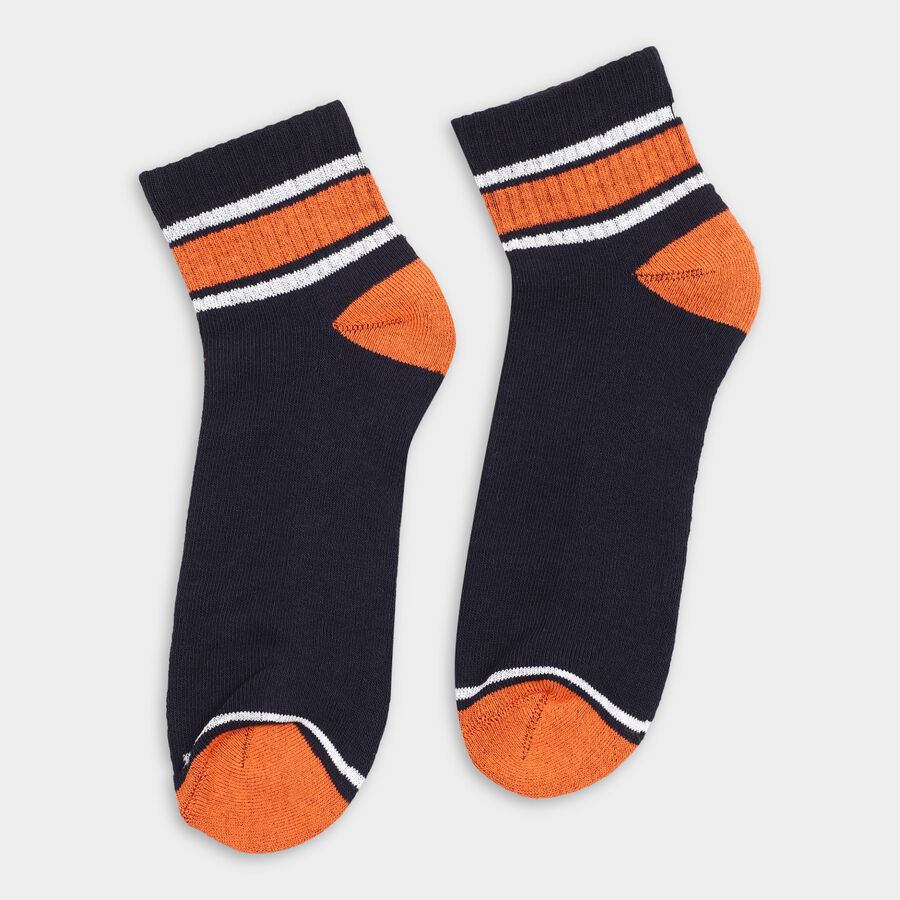 Men's Socks (Pack of 3), Black, large