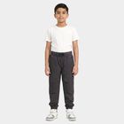 Boys' Dark Grey Regular Fit Cargo Jogger Trousers, गहरा ग्रे, small