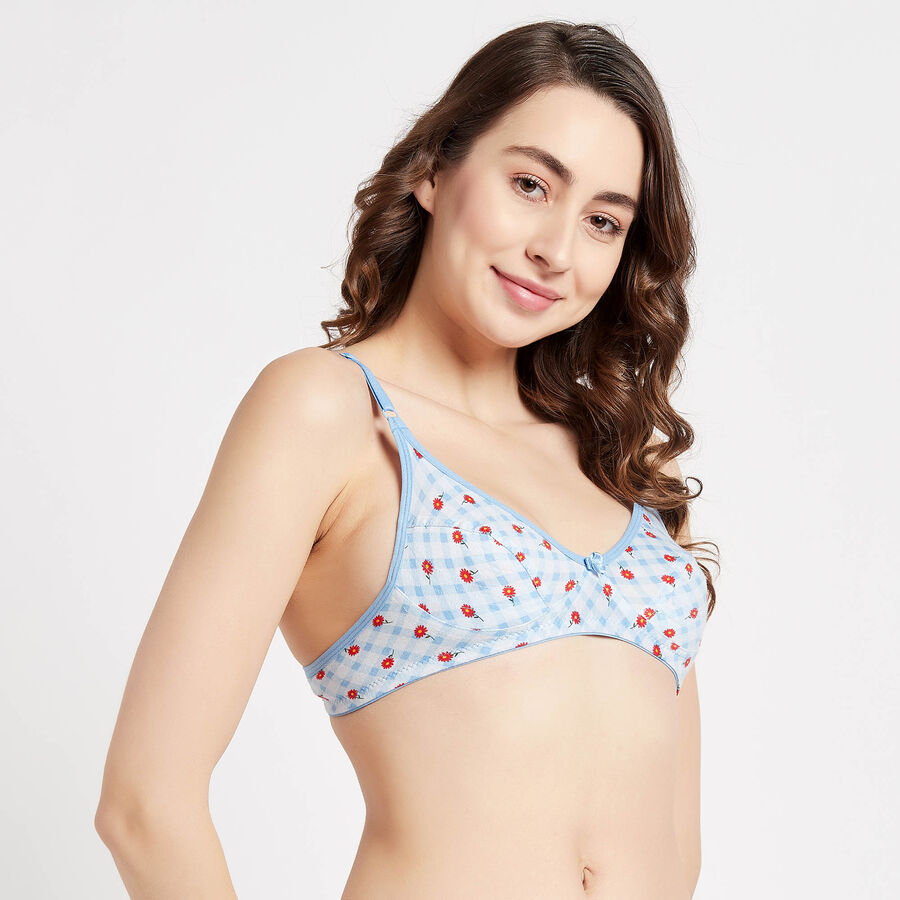 Printed Bra, Light Blue, large image number null