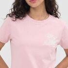 Women's Lilac Round Neck Regular T-Shirt, लाइलेक, small