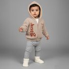 Infants Muted Beige Hooded Casual Pullover, गहरा पीला, small image number null
