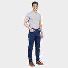 Men's Blue Slim Fit Washed Jeans, Dark Blue, small