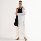 Women's Bright Eggshell White Crinkled Dupatta, सफ़ेद, small