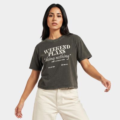 Women's Olive Green Round Neck Regular T-Shirt