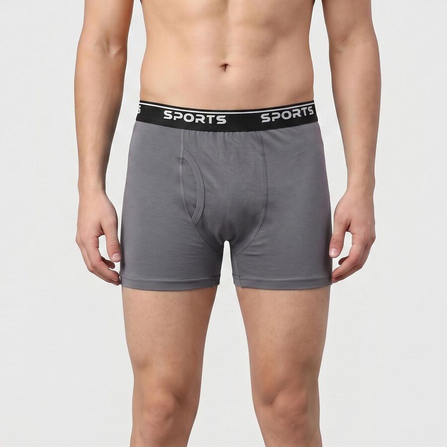 Men's Black Regular Fit Trunks, Black, large