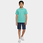 Boys' Dark Green Cotton Blend Crew Neck Graphic Printed T-Shirt, गहरा हरा, small
