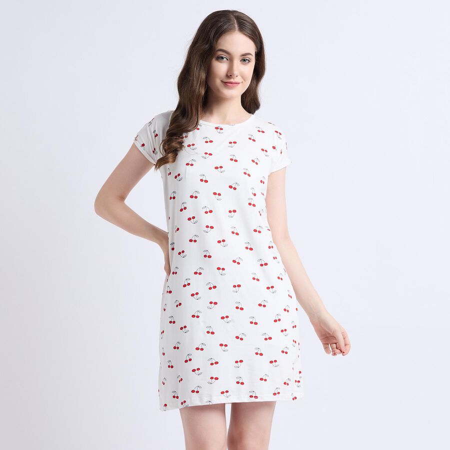 Ladies' Nighty , सफ़ेद, large image number null