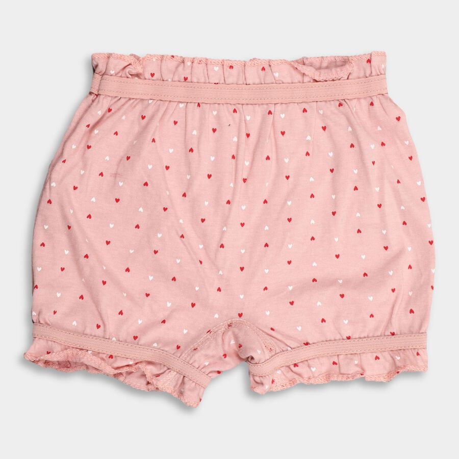 Girls' 100% Cotton Bloomer, Peach, large image number null