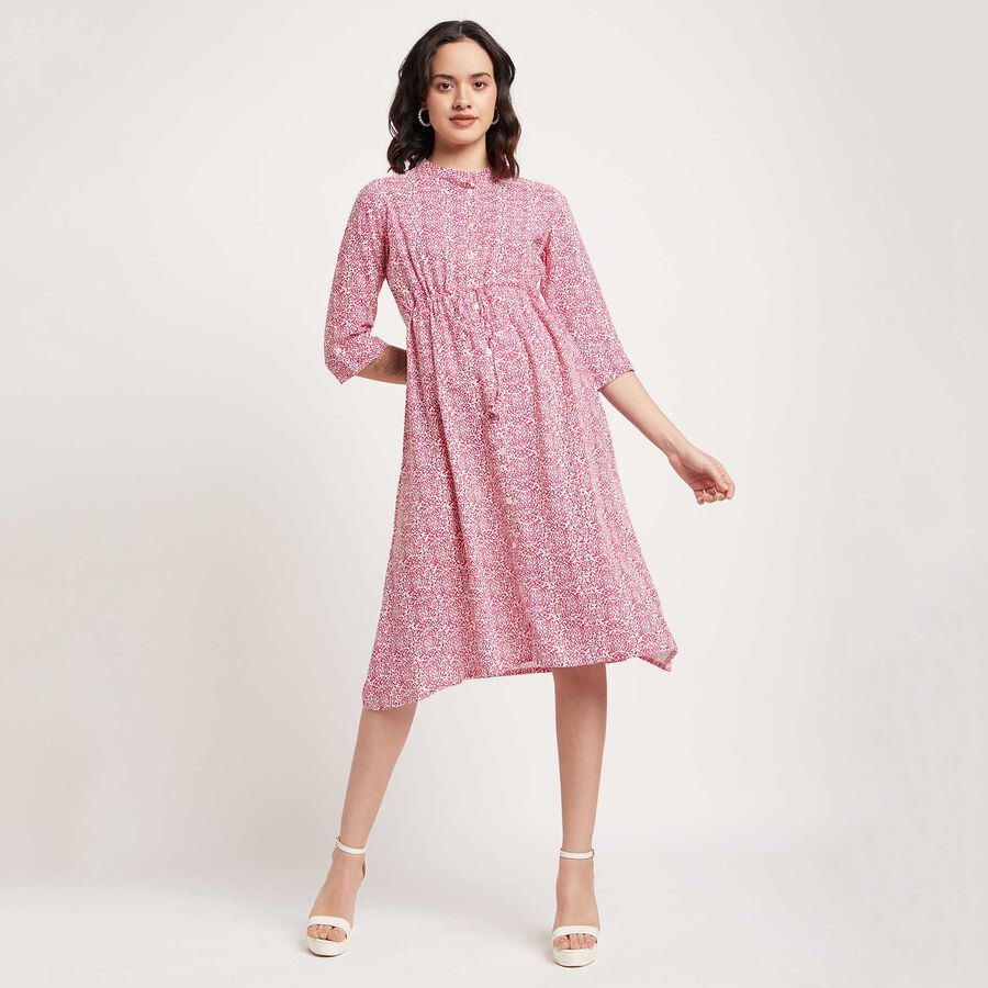All Over Print Dress, Pink, large image number null