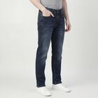 Men's Blue Regular Fit Jeans, Dark Blue, small