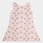 Girls' 100% Cotton Frock, हल्का गुलाबी, small image number null