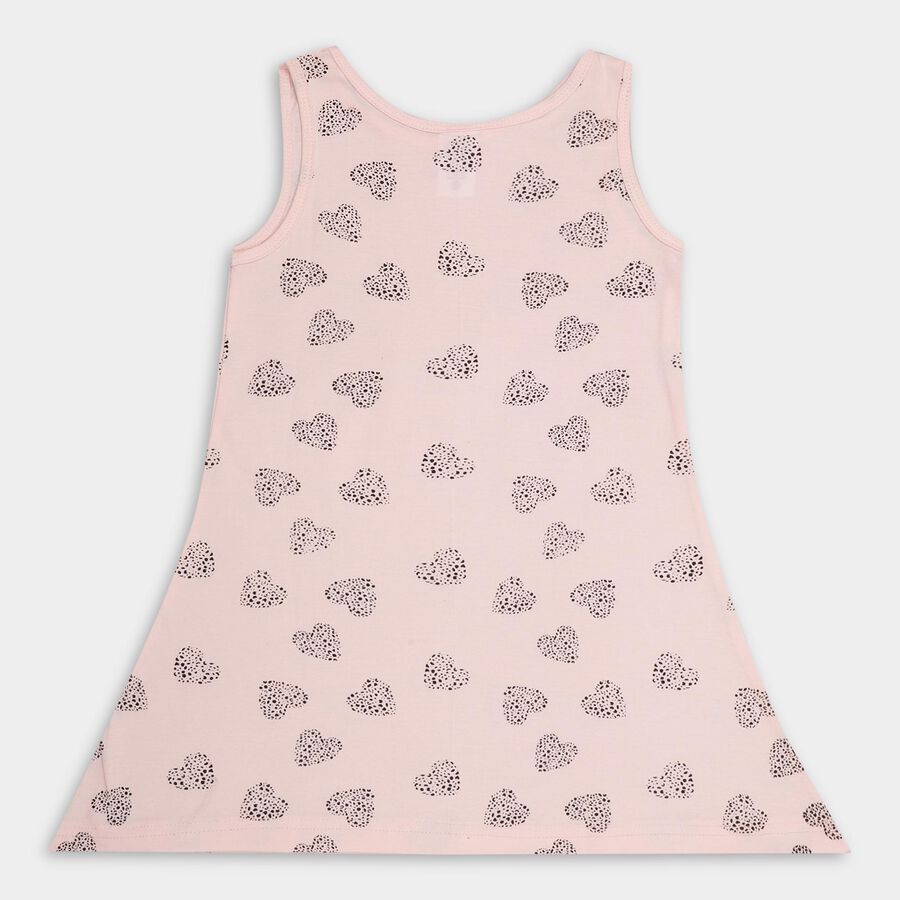 Girls' 100% Cotton Frock, हल्का गुलाबी, large image number null