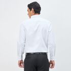 Men's Snow White Spread Collar Formal Shirt, White, small