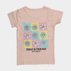 Girls' T-Shirt, हल्का गुलाबी, small