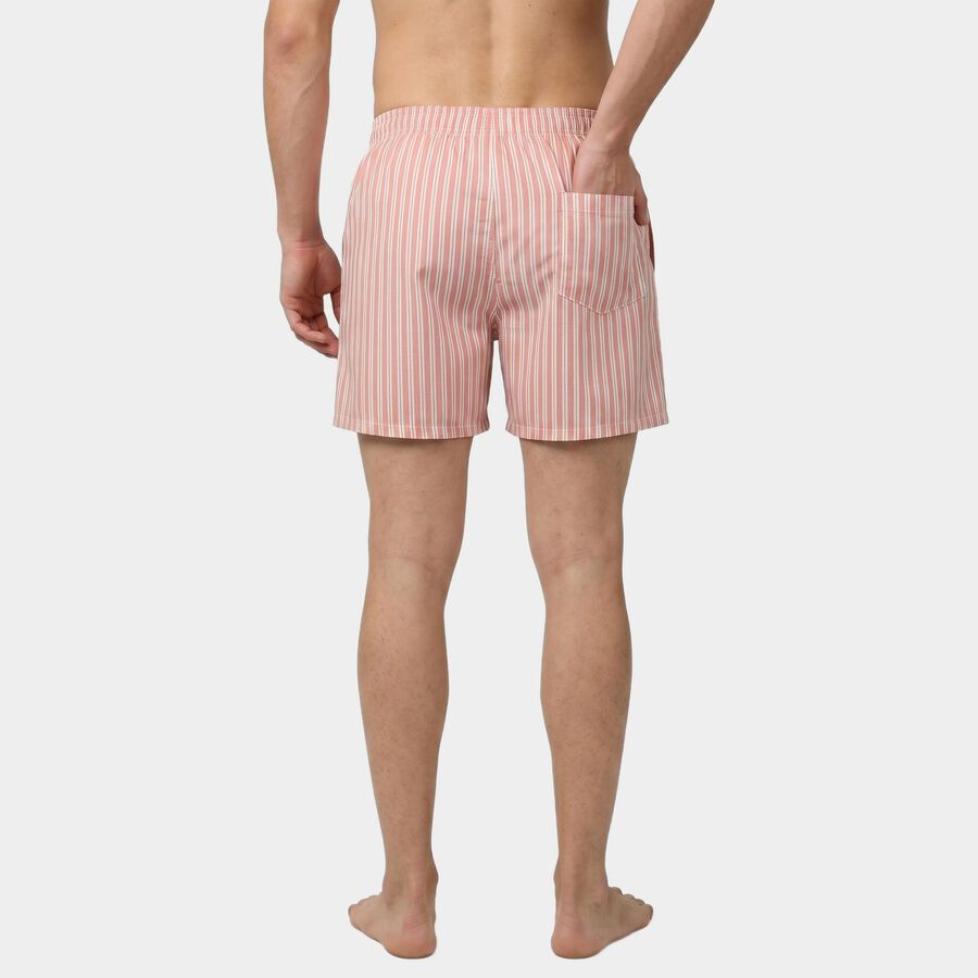 Men's Pink Relaxed Fit Striped Boxer Shorts, हल्का गुलाबी, large