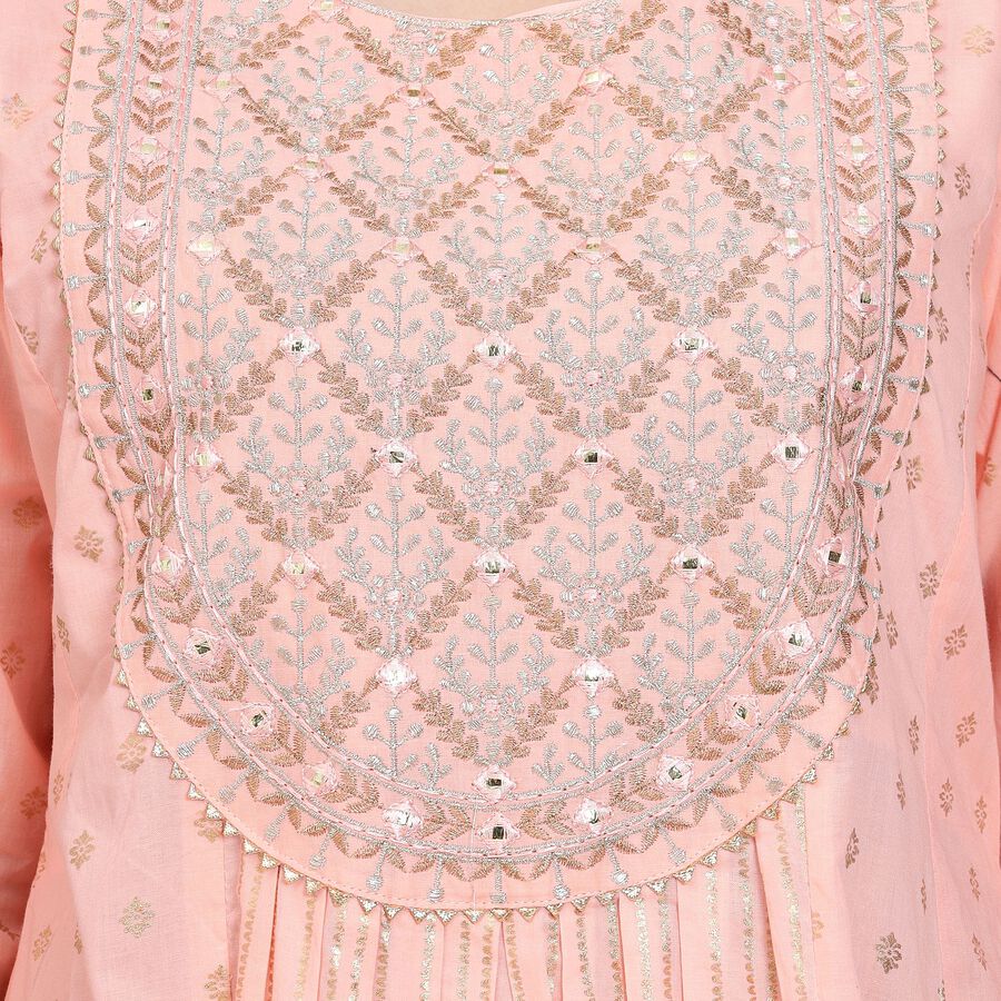 Ladies' 100% Cotton Kurta, Peach, large image number null