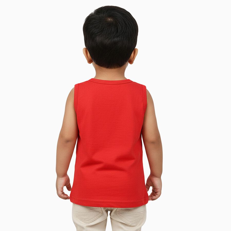 Infants' Vest, लाल, large image number null