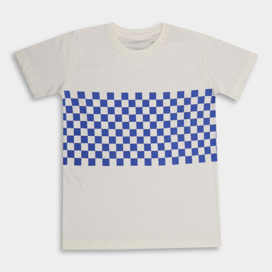 Boys' Half Sleeves T-Shirt , White, large image number null