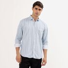 Men's Light Blue Cotton Classic Casual Shirt, Light Blue, small image number null