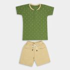 Boys' 100% Cotton Knit Baba Suit, ओलिव, small image number null