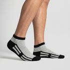 Men's Ankle Length Striped Pack of 3 Socks ( Blue, Grey, Black ), Black, small