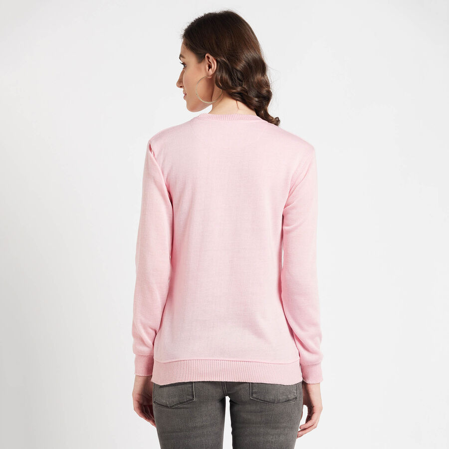 Round Neck Pullover, Light Pink, large image number null