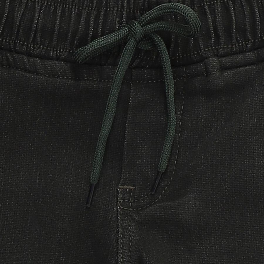 Boys Olive Regular Fit Cotton Blend Jeans, ओलिव, large